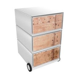 PAPERFLOW Rollcontainer easyBox 4 horizontale Schubladen 642x390x436mm PERSO FERRUM Produktbild