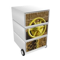 PAPERFLOW Rollcontainer easyBox 4 horizontale Schubladen 642x390x436mm PERSO MARINE Produktbild