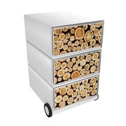 PAPERFLOW Rollcontainer easyBox 4 horizontale Schubladen 642x390x436mm PERSO STÄMME Produktbild
