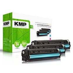 Kompatible KMP HP 131A Tonerkartusche U0SL1AM Cyan, Magenta, Gelb Multipack 3 Stück Produktbild