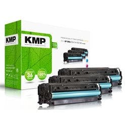 Kompatible KMP HP 305A Tonerkartusche CF370AM Cyan, Magenta, Gelb Multipack 3 Stück Produktbild Print Hauptbild L