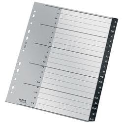 Leitz Recycle Register 1207 DIN A4 Maxi Schwarz 20-teilig 11 Löcher 90% Recycelter Kunststoff A - Z Deutsch Produktbild
