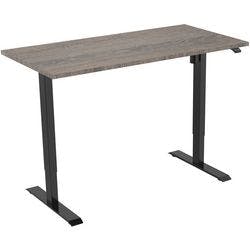 euroseats 1-Motor Sitz-Stehschreibtisch Rechteckig Eiche T-Fuß 2 Schreibtischcontainer 1.400 (B) x 800 (T) x 1.235 (H) mm Metall Produktbild