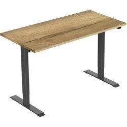 euroseats 1-Motor Sitz-Stehschreibtisch Rechteckig Eiche T-Fuß 2 Schreibtischcontainer 1.200 (B) x 800 (T) x 1.235 (H) mm Metall Produktbild