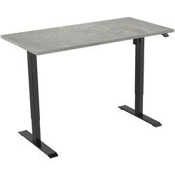 euroseats 1-Motor Sitz-Stehschreibtisch Rechteckig Beton T-Fuß 2 Schreibtischcontainer 1.200 (B) x 800 (T) x 1.235 (H) mm Metall Produktbild