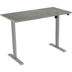euroseats 1-Motor Sitz-Stehschreibtisch Rechteckig Beton T-Fuß 2 Schreibtischcontainer 1.400 (B) x 800 (T) x 1.235 (H) mm Metall Produktbild