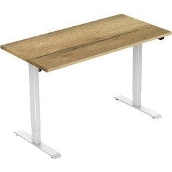 euroseats 1-Motor Sitz-Stehschreibtisch Rechteckig Eiche T-Fuß 2 Schreibtischcontainer 1.400 (B) x 800 (T) x 1.235 (H) mm Metall Produktbild