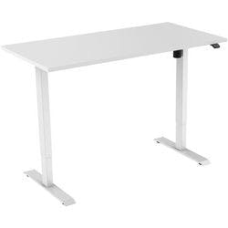 euroseats 1-Motor Sitz-Stehschreibtisch Rechteckig Weiß T-Fuß 2 Schreibtischcontainer 1.400 (B) x 800 (T) x 1.235 (H) mm Metall Produktbild