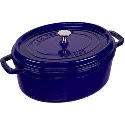 Staub La Cocotte 31cm oval dunkelblau, Gusseisen Produktbild
