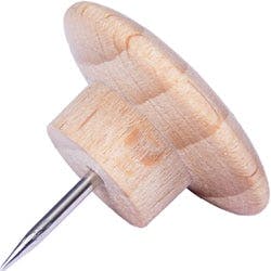 Legamaster 7-145125 Reißnägel Holz Buche 20 mm Durchmesser 25 Stück Produktbild