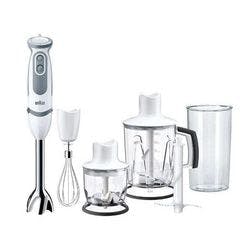 Braun Stabmixer MQ 5245 WH Schüssel: 1.25 L, Zerhacker: 0.35 L, Becherglas: 0.6 L 1000 Körper: Kunststoff, Schüssel: Edelstahl Weiß, Grau Produktbild