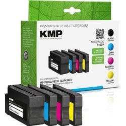 KMP Kompatibel HP 950XL / 951XL Tintenpatrone C2P43AE Schwarz, Cyan, Magenta, Gelb Multipack 4 Stück Produktbild