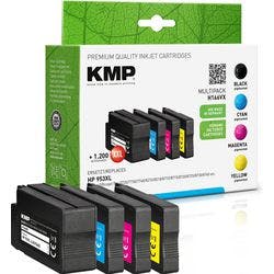 KMP Kompatibel HP 953XL Tintenpatrone 3HZ52AE Schwarz, Cyan, Magenta, Gelb Multipack 4 Stück Produktbild