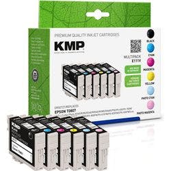 KMP Kompatibel Epson E111V Tintenpatrone C63T08074010 Schwarz, Cyan, Photo Cyan, Magenta, Photo Magenta, Gelb Multipack 6 Stück Produktbild