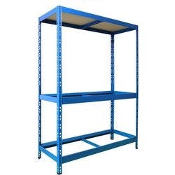 office marshal Industrieregal 3 Fachböden Stahl 1.300 x 500 x 1.800 mm Blau Produktbild