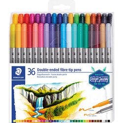 STAEDTLER Doppelseitiger Faserschreiber Design Journey Farbig sortiert 36 Stück Produktbild