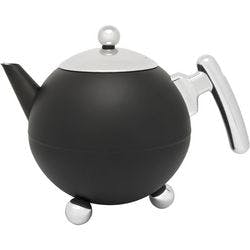 Bredemeijer Teekanne Bella Ronde 1,2l schwarz matt ,  chrom 101006 Produktbild