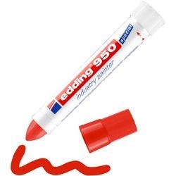 edding Industry 950 Permanentmarker Extra Breit Rundspitze 10 mm Rot Wasserbeständig Produktbild