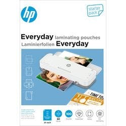 HP Everyday Laminierfolien Glänzend 80 Mikron (2 x 80) Transparent 100 Stück Produktbild