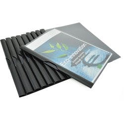 Rapesco Klemmmappe DIN A4 Schwarz PP (Polypropylen) 180 Mikron 10 Stück Produktbild