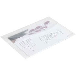 Rapesco Dokumentenmappe DIN A4 Druckknopf PP (Polypropylen) Quer 24 (B) x 0,2 (T) x 36 (H) cm Durchsichtig 5 Stück Produktbild