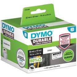 DYMO 2112289 LW Etiketten Original Selbsthaftend Schwarz auf Weiß 32 (B) x 57 (H) mm 800 Stück Produktbild