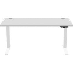 Fellowes Levado Sitz-Stehschreibtisch Rechteckig Grau T-Fuß 1.829 (B) x 698 (T) x 1.257 (H) mm MDF (Mitteldichte Faserplatte), PVC (Polyvinylchlorid), Stahl Produktbild