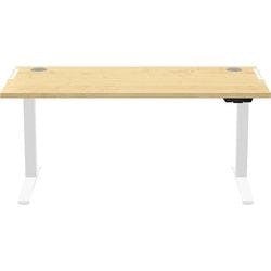 Fellowes Levado Sitz-Stehschreibtisch Rechteckig Ahorn T-Fuß 1.829 (B) x 698 (T) x 1.257 (H) mm MDF (Mitteldichte Faserplatte), PVC (Polyvinylchlorid), Stahl Produktbild