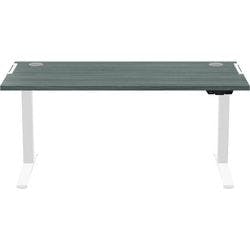 Fellowes Levado Sitz-Stehschreibtisch Rechteckig Eiche T-Fuß 1.829 (B) x 698 (T) x 1.257 (H) mm MDF (Mitteldichte Faserplatte), PVC (Polyvinylchlorid), Stahl Produktbild