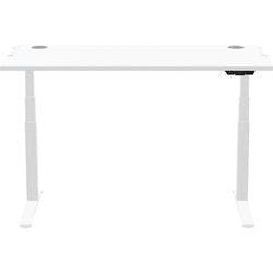 Fellowes Levado Sitz-Stehschreibtisch Rechteckig Weiß T-Fuß 1.829 (B) x 698 (T) x 1.257 (H) mm MDF (Mitteldichte Faserplatte), PVC (Polyvinylchlorid), Stahl Produktbild