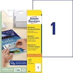 AVERY Zweckform 6094 Etiketten DIN A4 Weiß 210 x 297 mm 25 Blatt à 1 Etiketten Produktbild