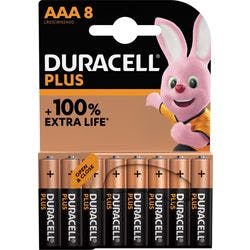 Duracell-Batterien Plus 100 AAA 1,5 V 8 Stück Produktbild