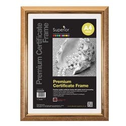 Seco DIN A4 Deluxe Bilderrahmen mit Perspex Sicherheitsglas Gold Produktbild