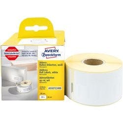 AVERY Zweckform Adressetiketten ASS0722400 Selbsthaftend Weiß 36 x 89 mm 1 Rolle à 260 Etiketten Produktbild