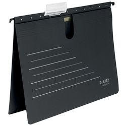 Leitz ALPHA Recycle Hängehefter 1920 DIN A4 Kaufmännische Heftung V-Base 15 mm 275 g/m² Schwarz 100% Recycelter Karton 10 Stück Produktbild