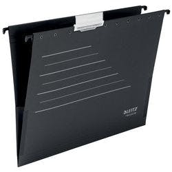 Leitz ALPHA Recycle Hängetaschen 1922 DIN A4 V-Base 15 mm 250 g/m² Schwarz 100% Recycelter Karton 10 Stück Produktbild