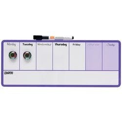 Nobo Mini Wandmontierbares magnetisches Whiteboard Wochenplaner 1904048 Lackierter Stahl 360 x 140 mm Weiß, Violett Produktbild