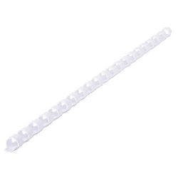 Plastikbinderücken DIN A4 PVC für 25 Blatt 6 mm Weiß 100 Stück Produktbild