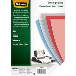 Einbanddeckel DIN A4 180 Mikron Kunststoff Transparent 25 Stück Produktbild