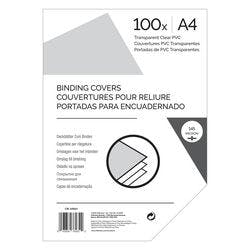 Einbanddeckel DIN A4 145 Mikron PVC (Polyvinylchlorid) Transparent 100 Stück Produktbild