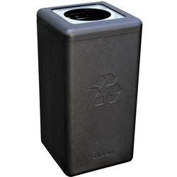 Brickbin Edelstahl Abfalleimer 65 L 70 x 35 x 70 cm Schwarz Produktbild