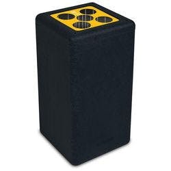 Brickbin Recyclingkunststoff (HDPE) Abfalleimer 65 L 70 x 35 x 70 cm Schwarz 561676 Produktbild