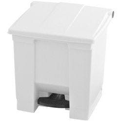 Rubbermaid Polyethylen-Abfalleimer 30,3 L 43,5 x 40 x 43,5 cm Weiß Produktbild Print Hauptbild L