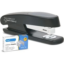 Rapesco Sting Ray Heftgerät Halbstreifen 20 Blatt Schwarz 24/6 Kunststoff, Metall Produktbild