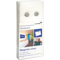 Legamaster Glassboard Rund Magnete Silber 12 mm Pack of 6 Produktbild