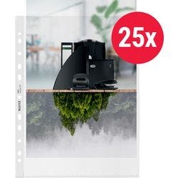 Leitz Prospekthüllen A4 maxi Genarbt Transparent 100 Mikron PP (Polypropylen) 11 Löcher 25 Stück Produktbild