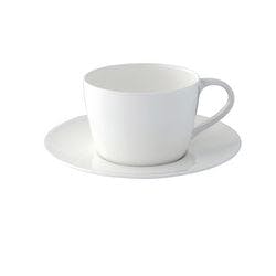 Fine Bone China Cappuccinotasse Porzellan 250 ml Creme 24 Stück Produktbild