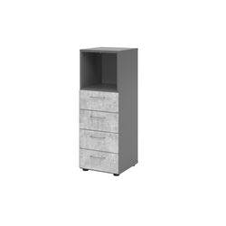Hammerbacher Schrank V934S4/G/M/BS Graphit, Beton 40 x 42 x 110 cm Produktbild