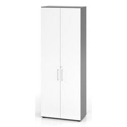 Hammerbacher Schrank Spanplatte 5 Fachböden abschließbar  Graphit, Weiß Produktbild