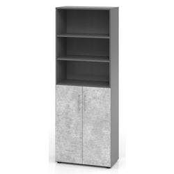 Hammerbacher Spanplatte Schrank 5 Fachböden  Graphit Beton Produktbild